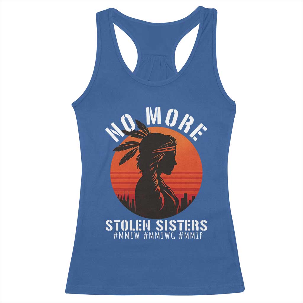 MMIW No More Stolen Sisters Racerback Tank Top American Native Indigenous Woman - Wonder Print Shop