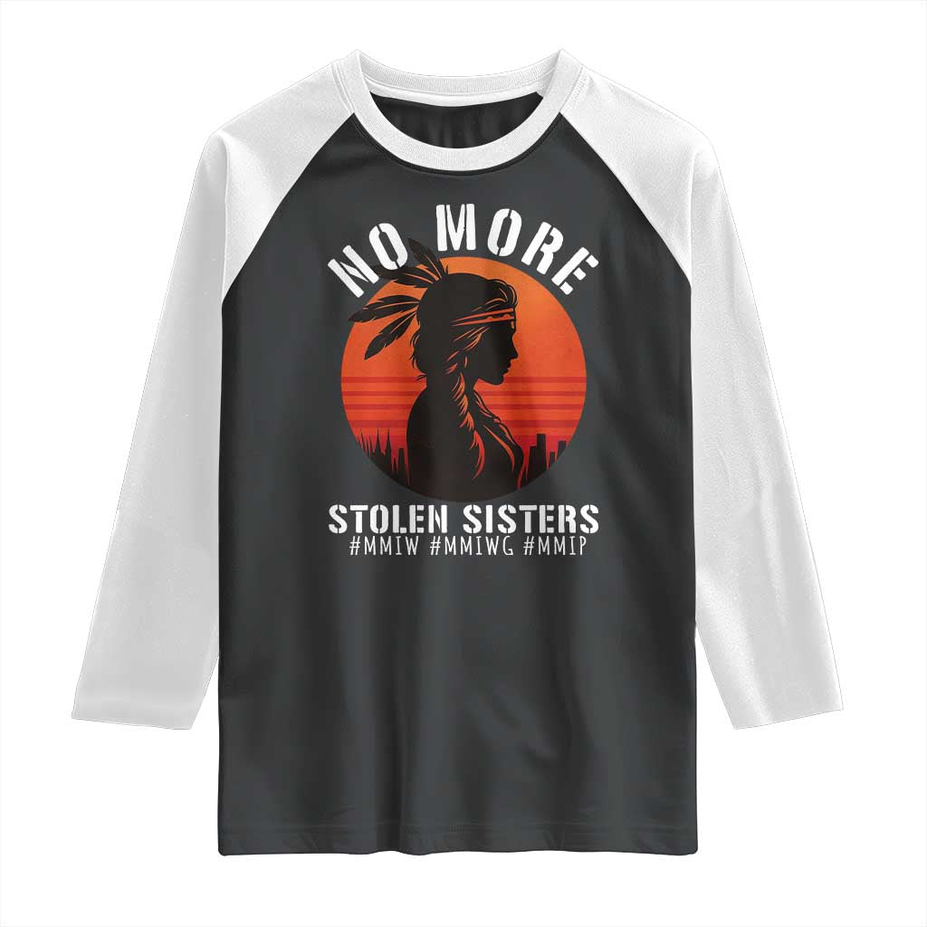 MMIW No More Stolen Sisters Raglan Shirt American Native Indigenous Woman - Wonder Print Shop