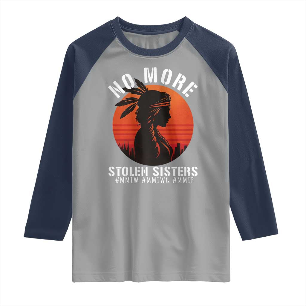 MMIW No More Stolen Sisters Raglan Shirt American Native Indigenous Woman - Wonder Print Shop