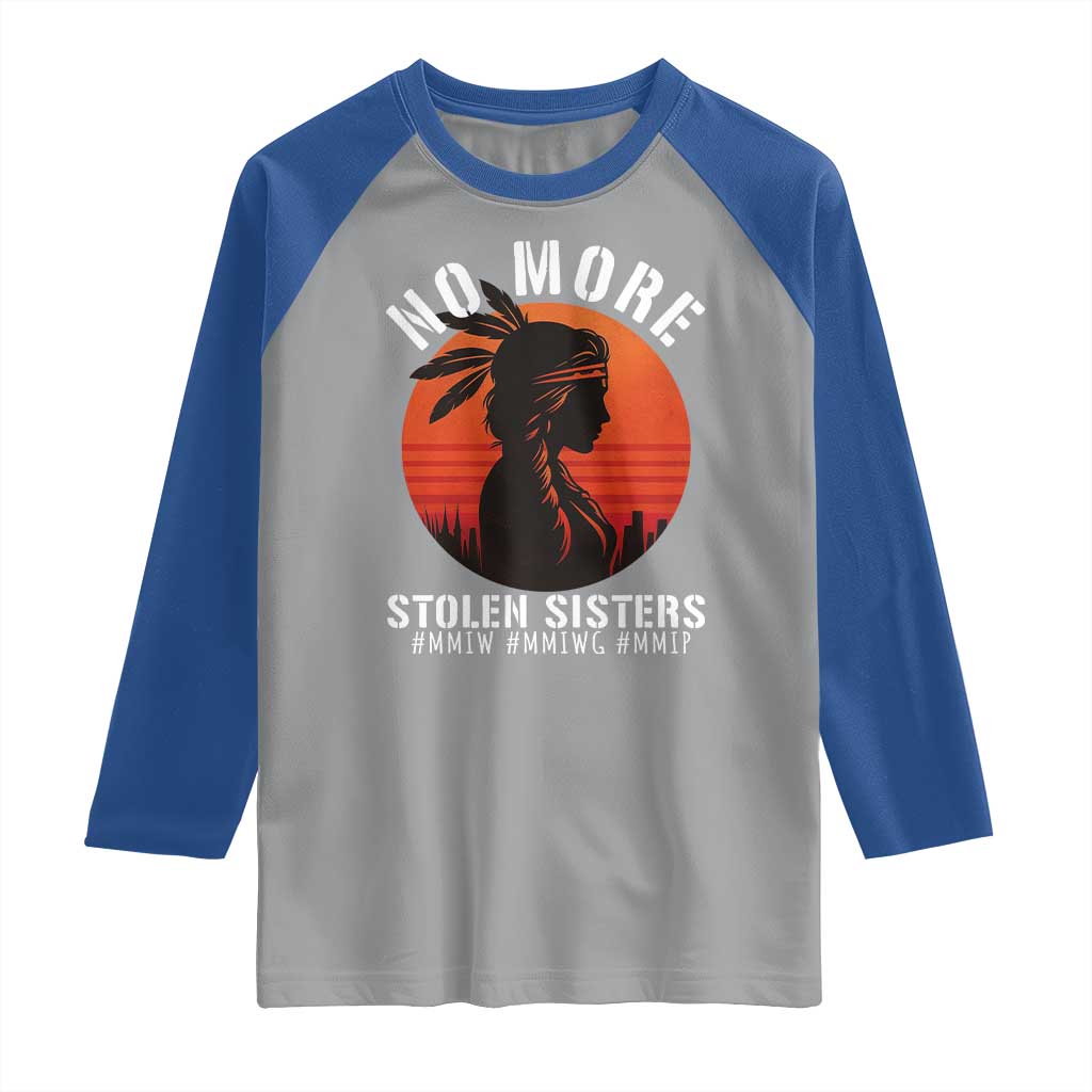 MMIW No More Stolen Sisters Raglan Shirt American Native Indigenous Woman - Wonder Print Shop