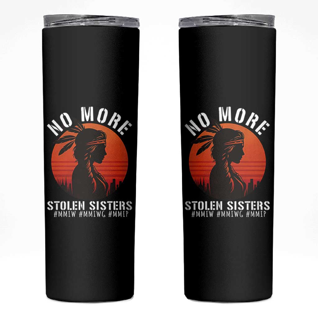MMIW No More Stolen Sisters Skinny Tumbler American Native Indigenous Woman - Wonder Print Shop
