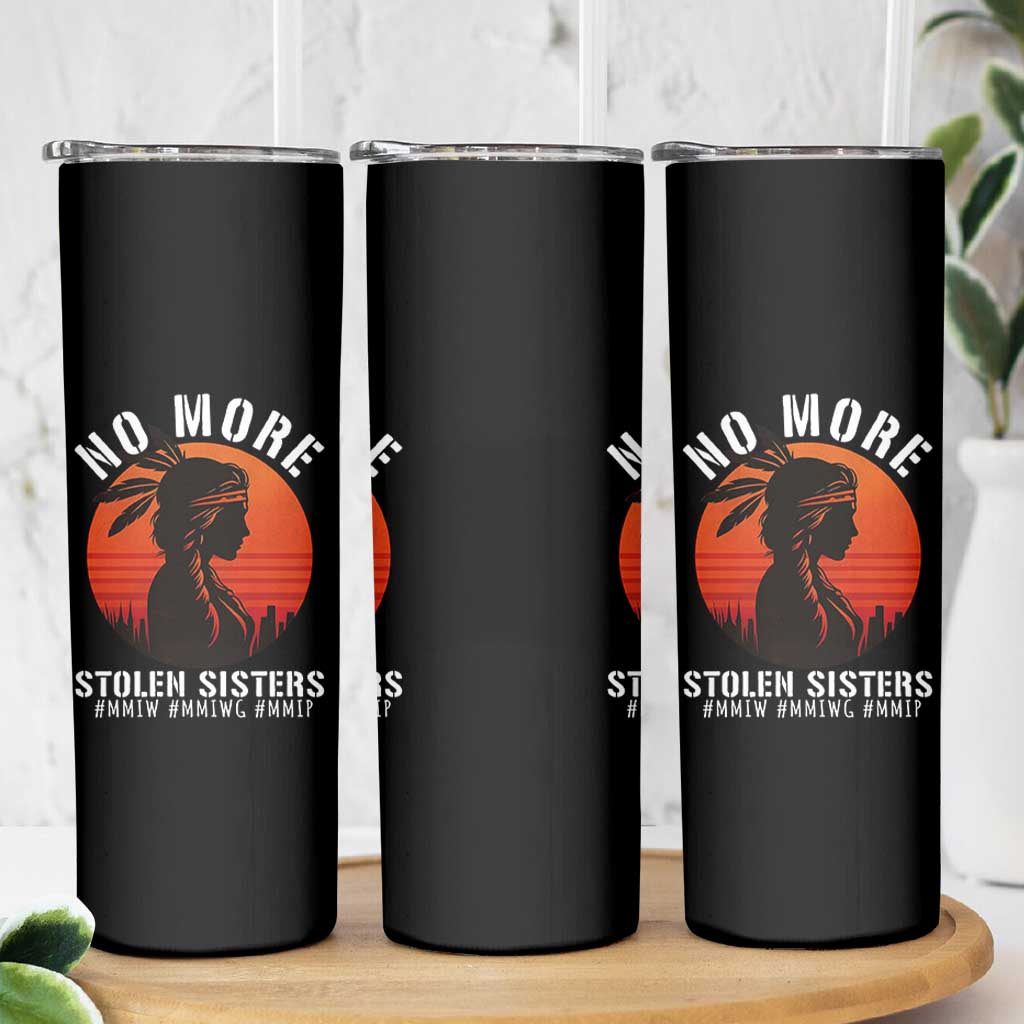 MMIW No More Stolen Sisters Skinny Tumbler American Native Indigenous Woman - Wonder Print Shop