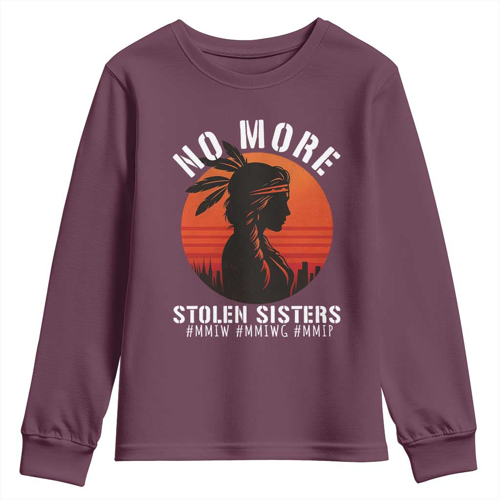 MMIW No More Stolen Sisters Youth Sweatshirt American Native Indigenous Woman - Wonder Print Shop