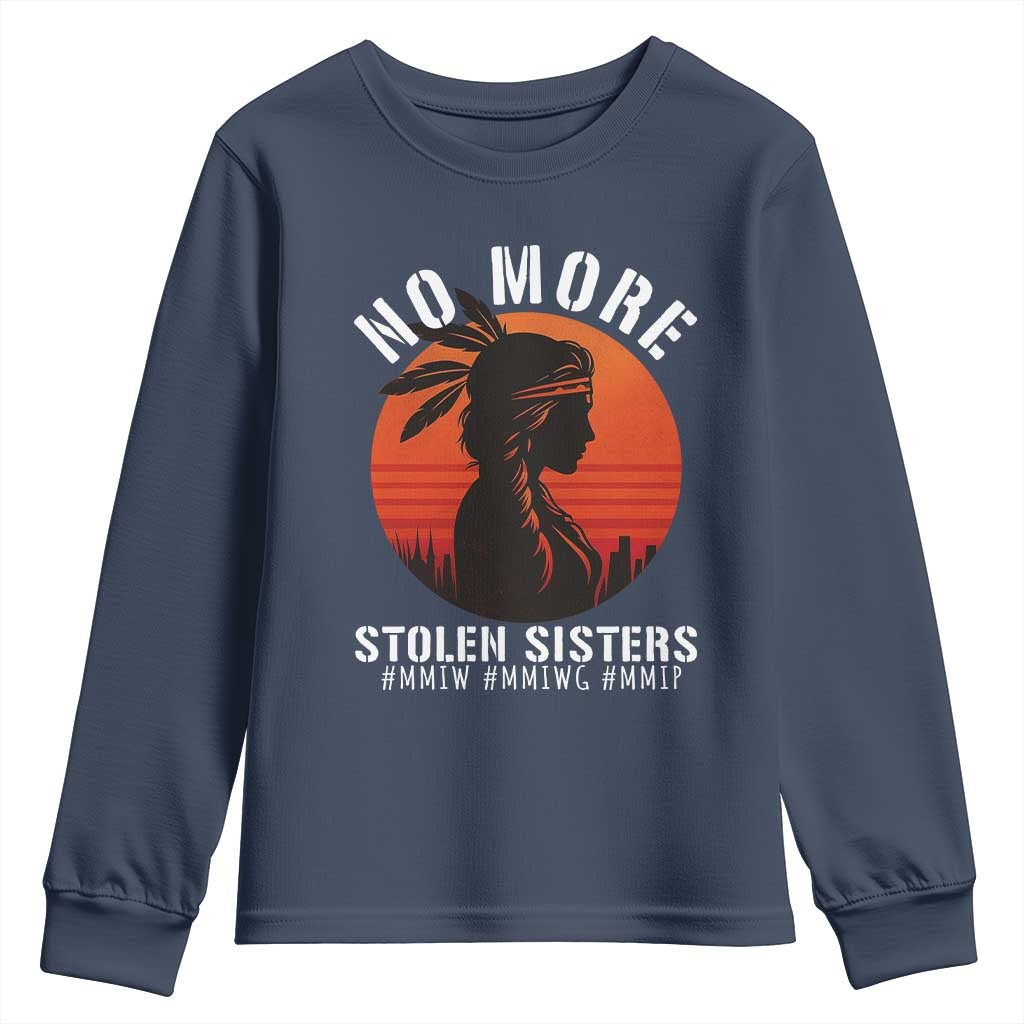 MMIW No More Stolen Sisters Youth Sweatshirt American Native Indigenous Woman - Wonder Print Shop