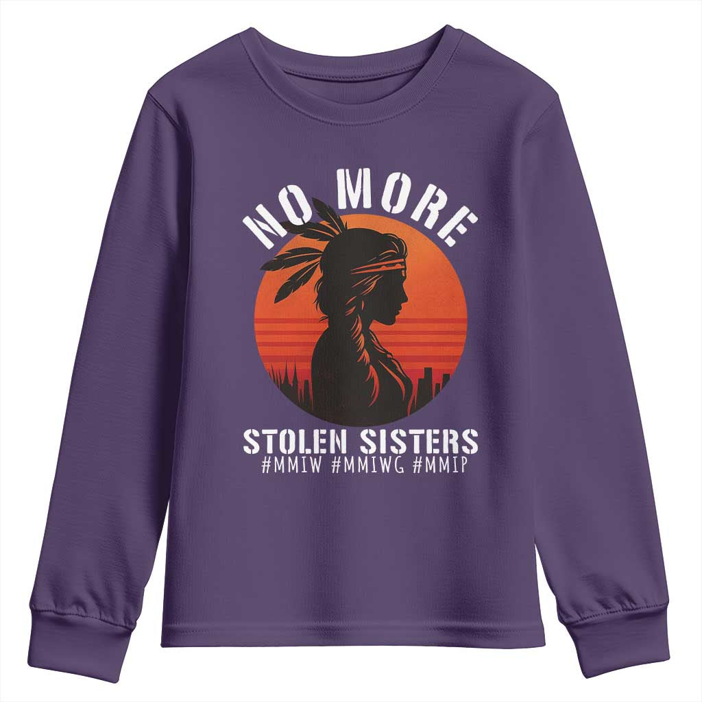 MMIW No More Stolen Sisters Youth Sweatshirt American Native Indigenous Woman - Wonder Print Shop