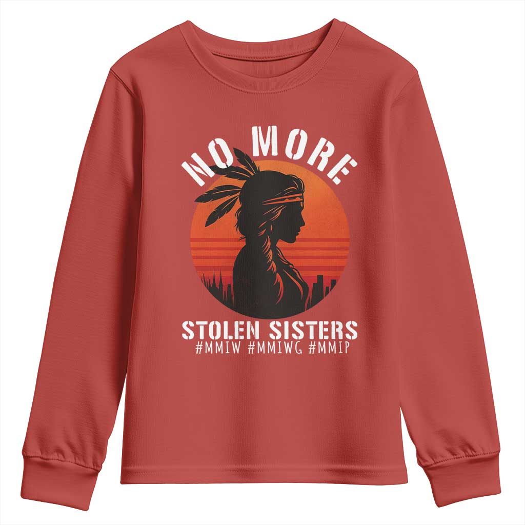 MMIW No More Stolen Sisters Youth Sweatshirt American Native Indigenous Woman - Wonder Print Shop