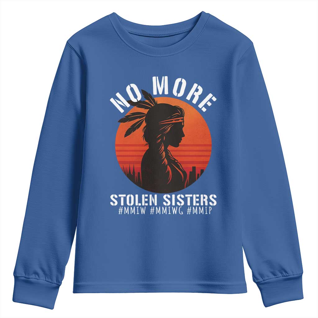 MMIW No More Stolen Sisters Youth Sweatshirt American Native Indigenous Woman - Wonder Print Shop
