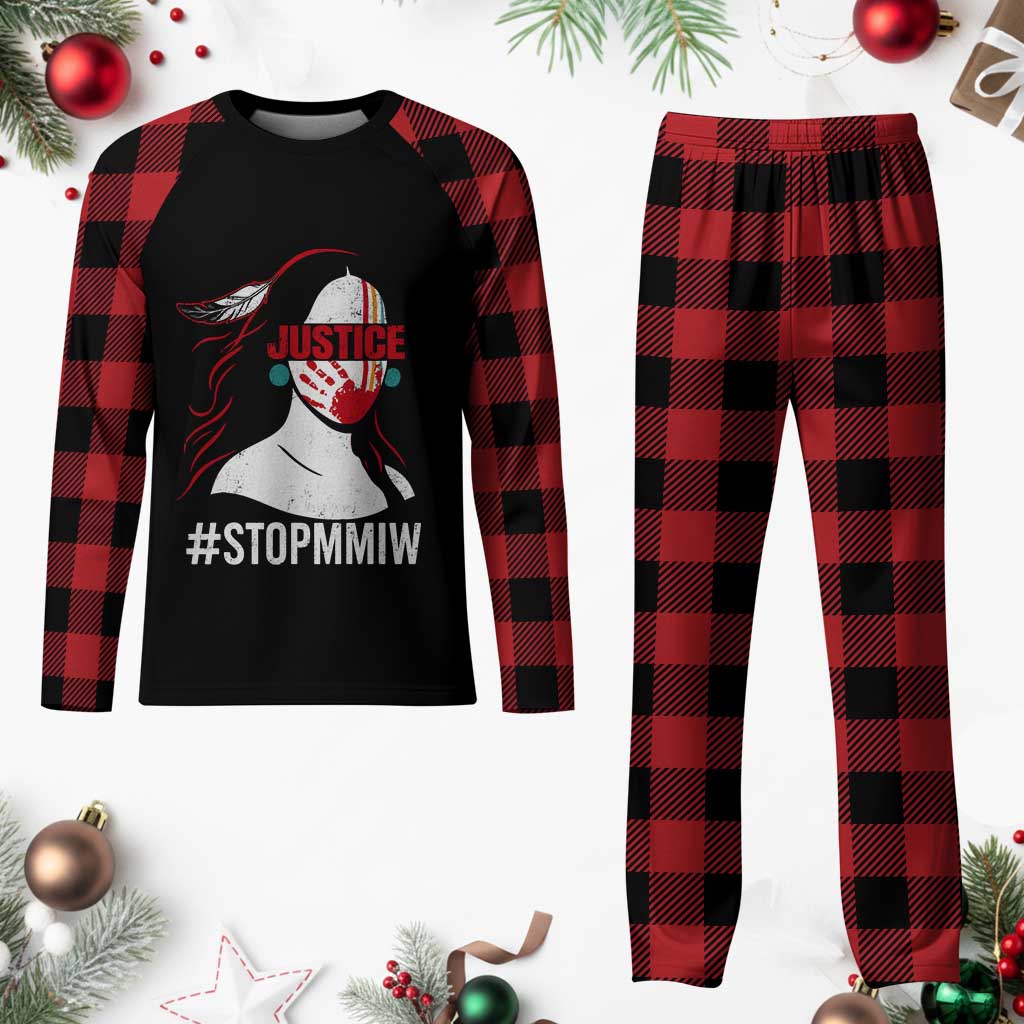 MMIW Awareness Plaid Pajama Set Justice For Indigenous Woman Stop Stolen Sisters