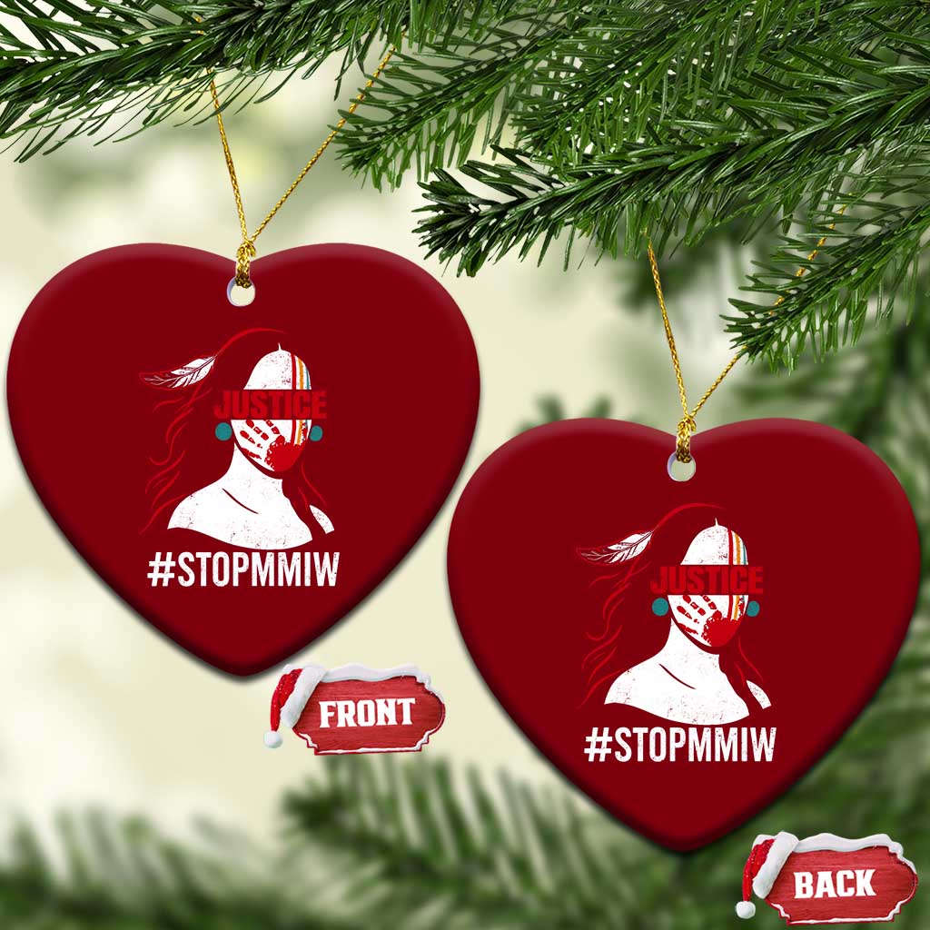 MMIW Awareness Ceramic Ornament Justice For Indigenous Woman Stop Stolen Sisters