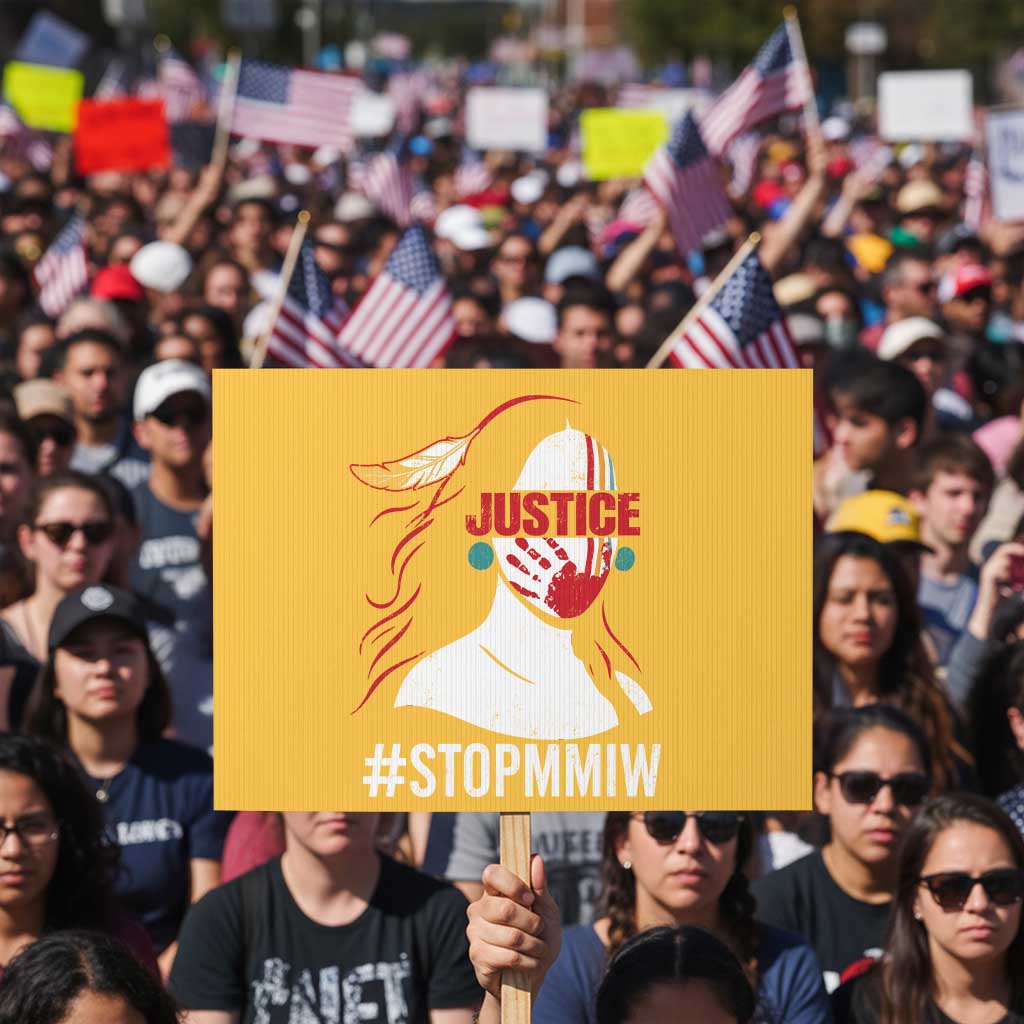 MMIW Awareness Protest Sign Justice For Indigenous Woman Stop Stolen Sisters