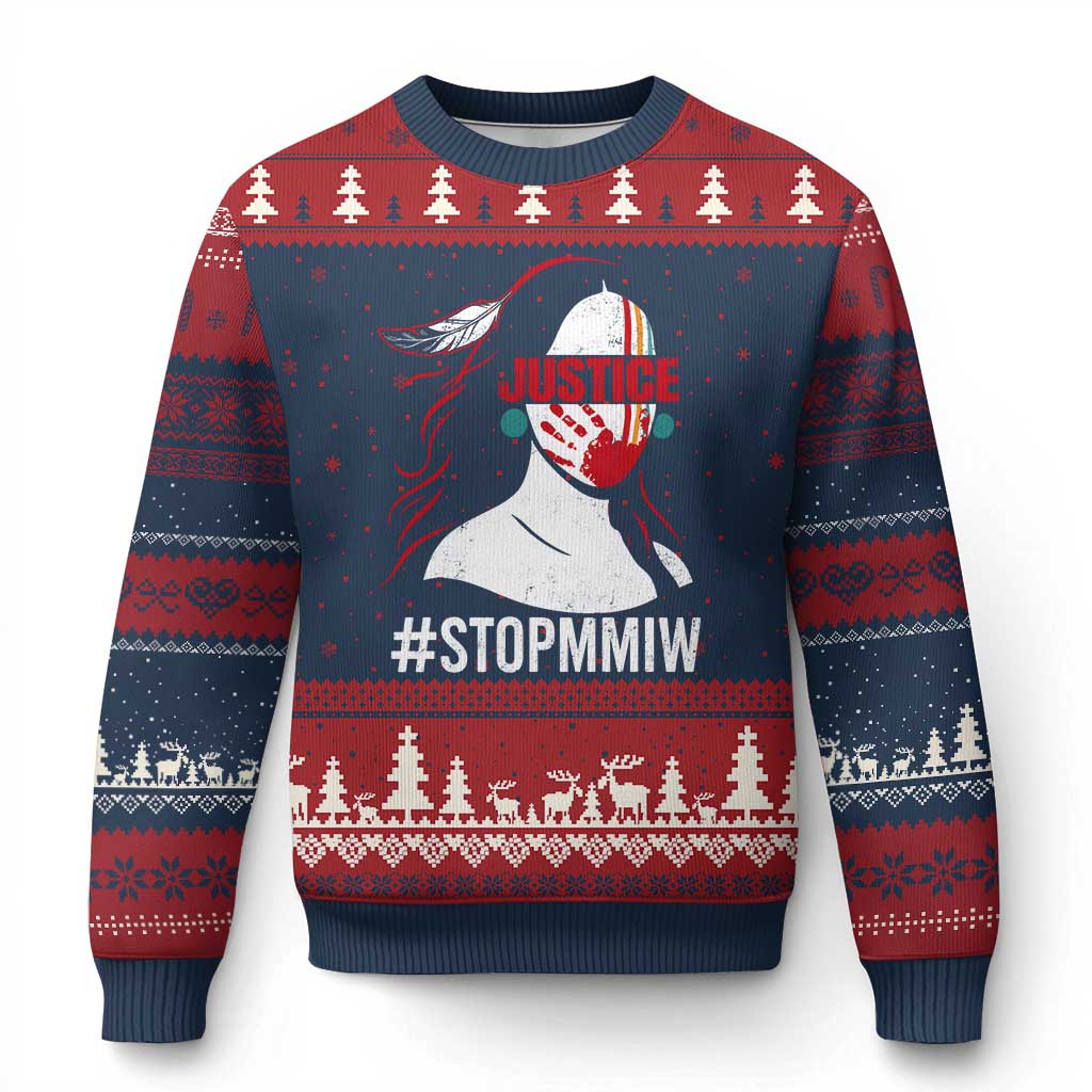 MMIW Awareness Ugly Christmas Sweater Justice For Indigenous Woman Stop Stolen Sisters