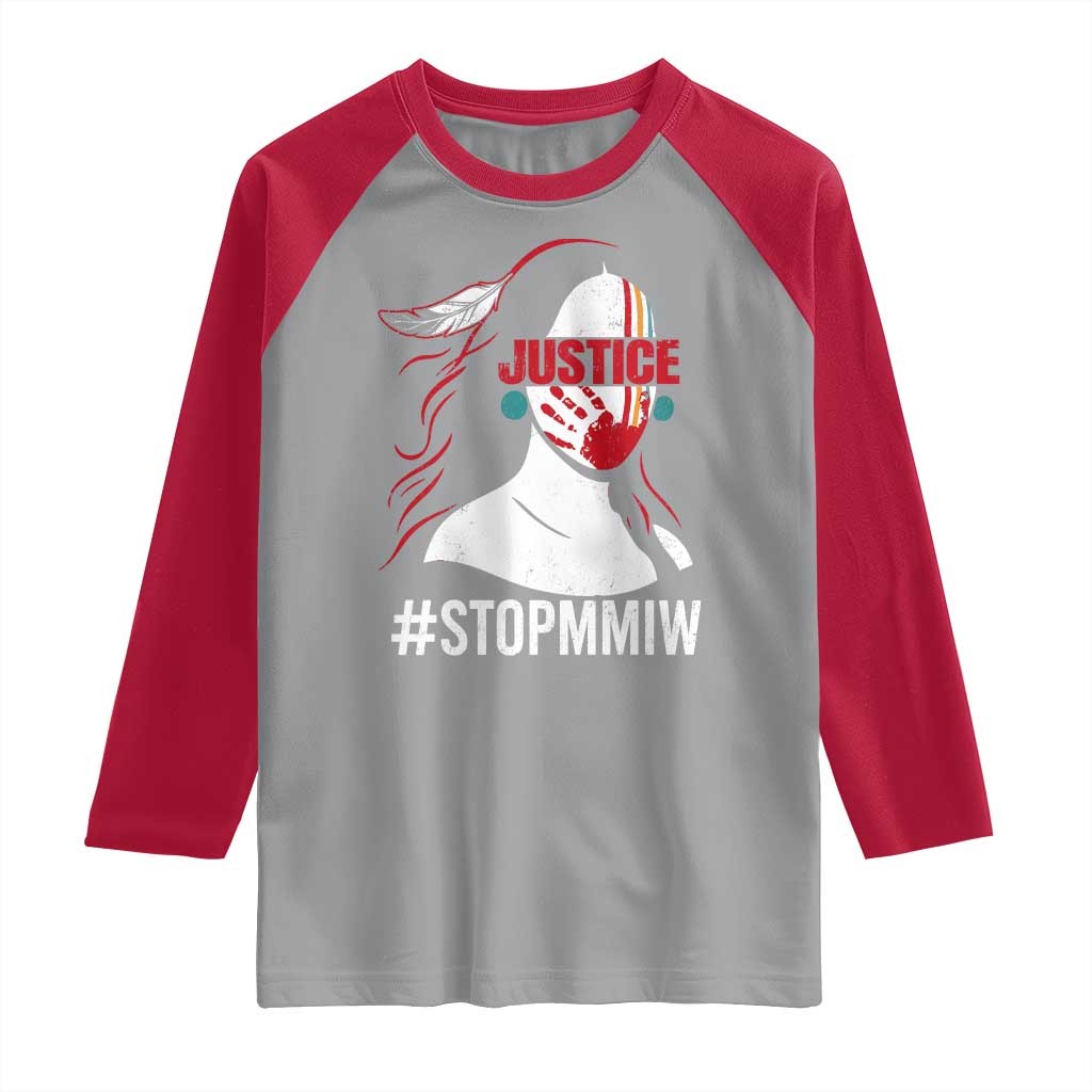 MMIW Awareness Raglan Shirt Justice For Indigenous Woman Stop Stolen Sisters