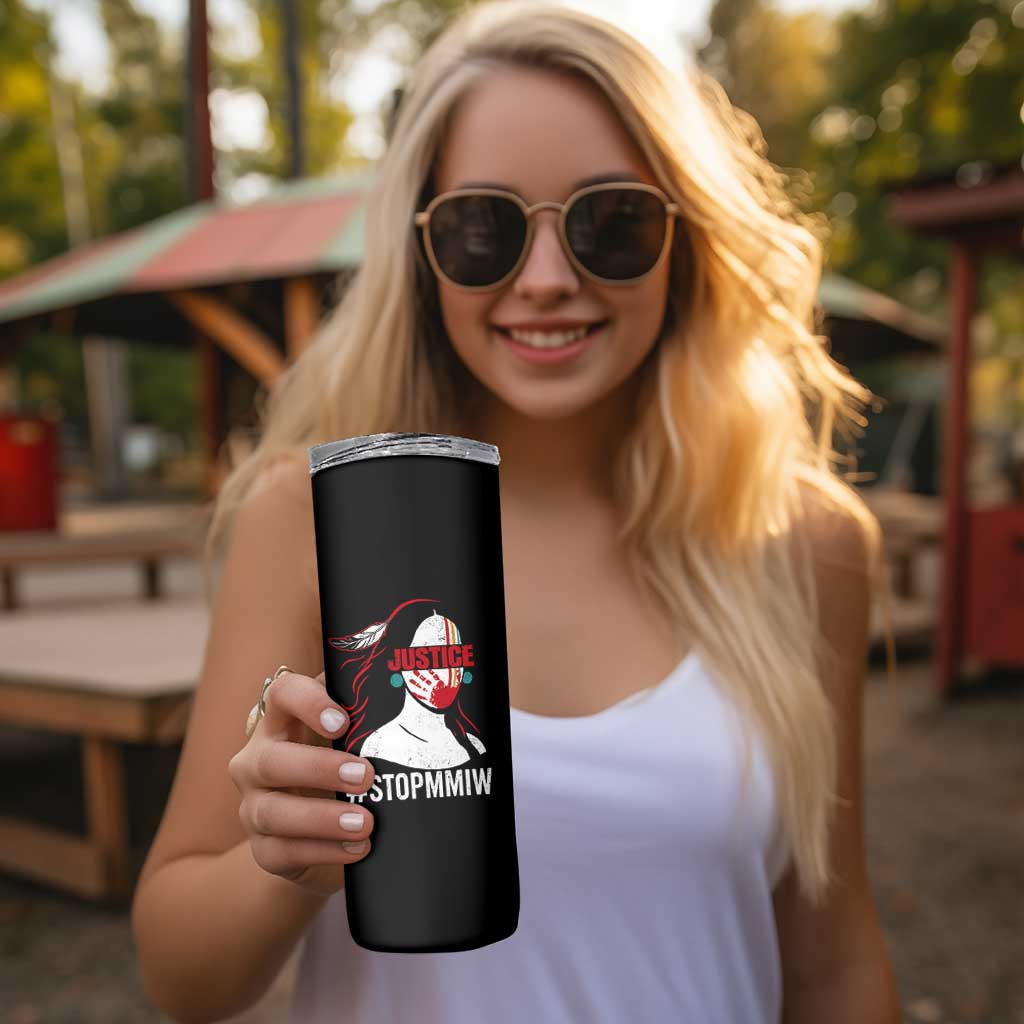 MMIW Awareness Skinny Tumbler Justice For Indigenous Woman Stop Stolen Sisters