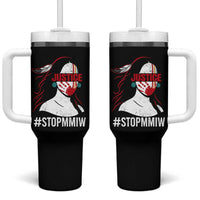MMIW Awareness Tumbler With Handle Justice For Indigenous Woman Stop Stolen Sisters