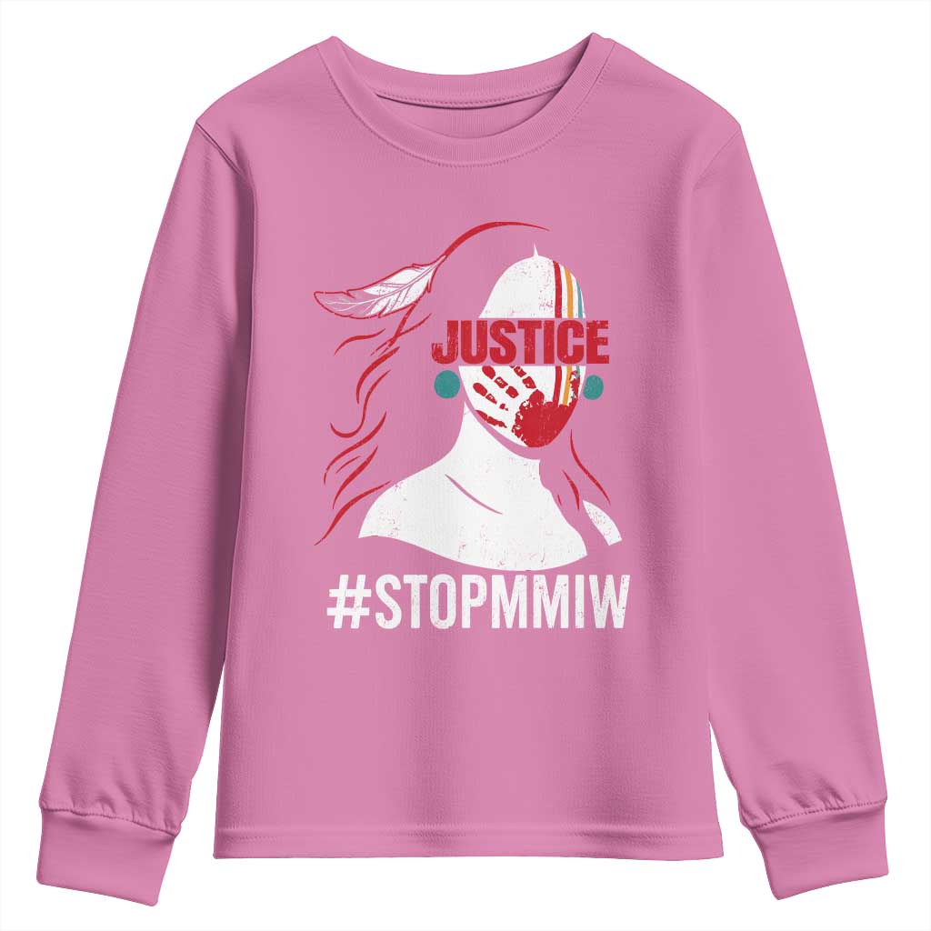 MMIW Awareness Youth Sweatshirt Justice For Indigenous Woman Stop Stolen Sisters