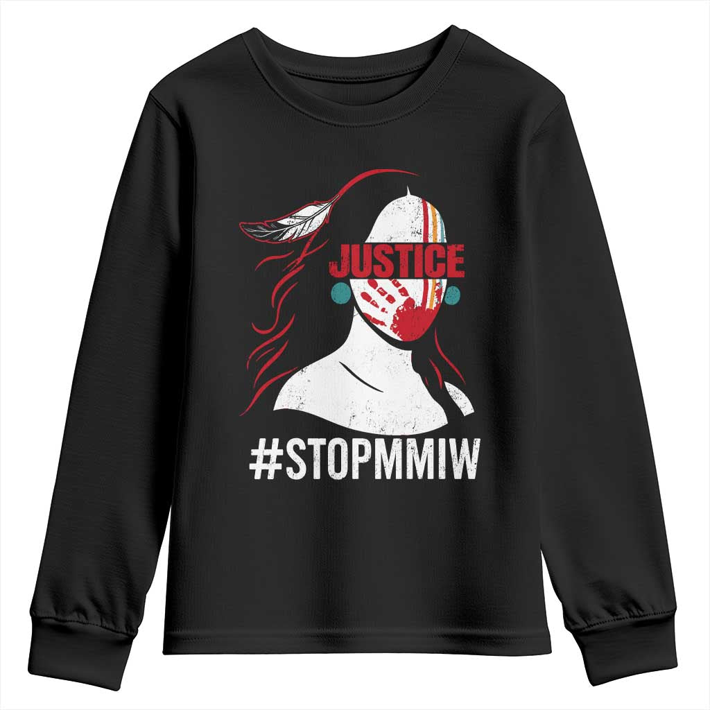 MMIW Awareness Youth Sweatshirt Justice For Indigenous Woman Stop Stolen Sisters