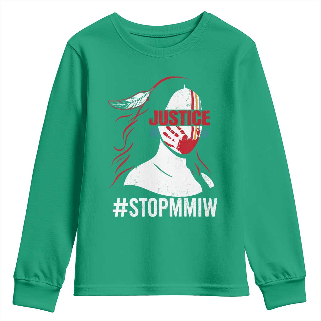 MMIW Awareness Youth Sweatshirt Justice For Indigenous Woman Stop Stolen Sisters