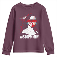 MMIW Awareness Youth Sweatshirt Justice For Indigenous Woman Stop Stolen Sisters