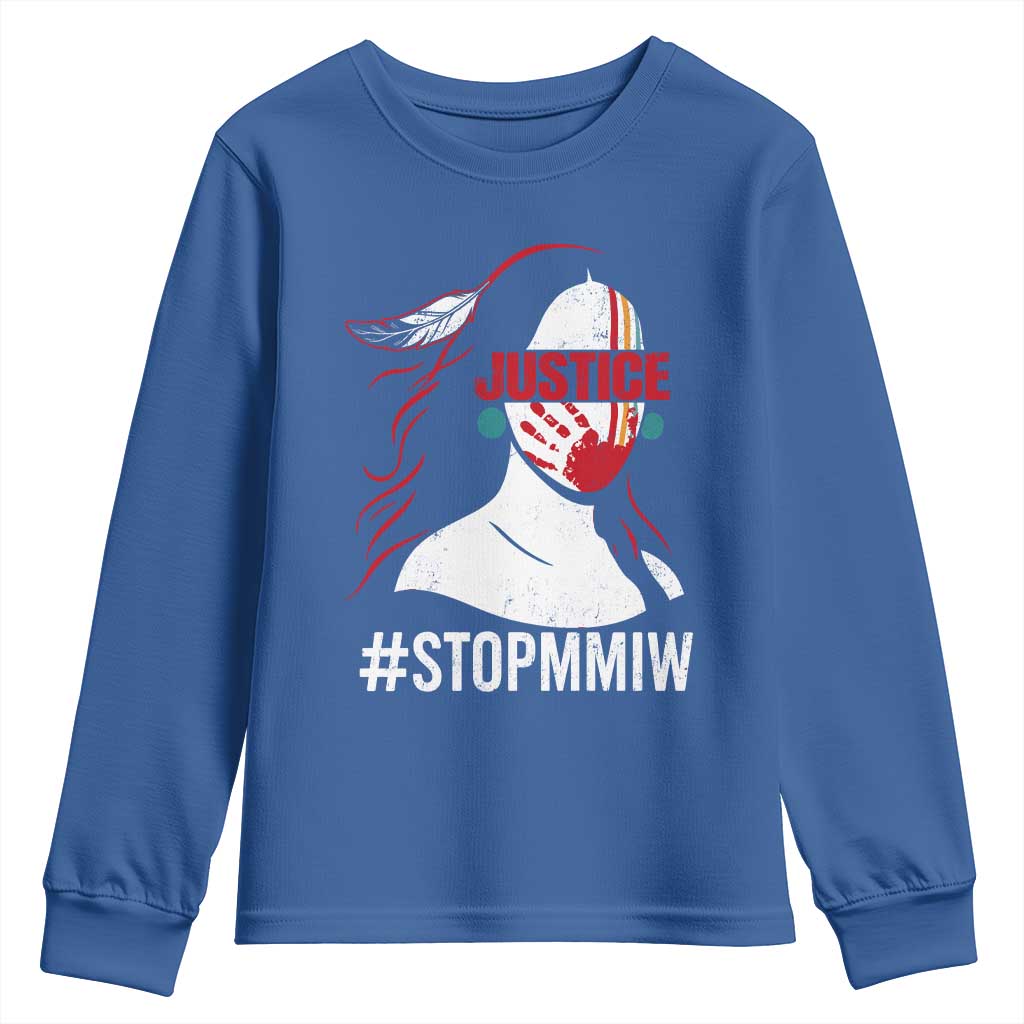 MMIW Awareness Youth Sweatshirt Justice For Indigenous Woman Stop Stolen Sisters