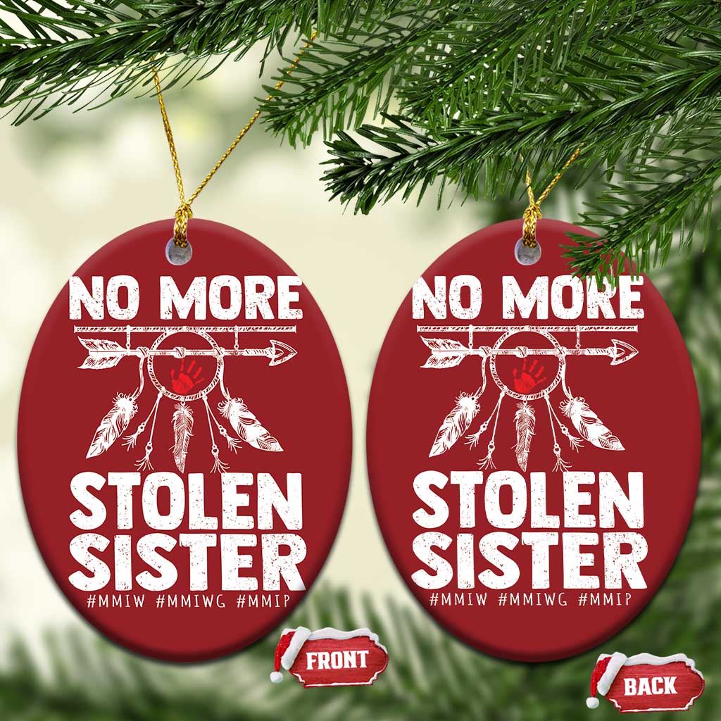 MMIW Christmas Ornament No More Stolen Sisters Indigenous Woman - Wonder Print Shop