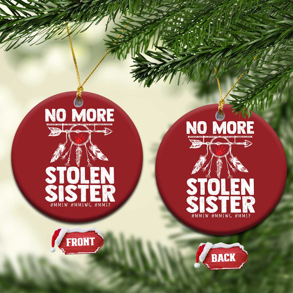 MMIW Christmas Ornament No More Stolen Sisters Indigenous Woman - Wonder Print Shop