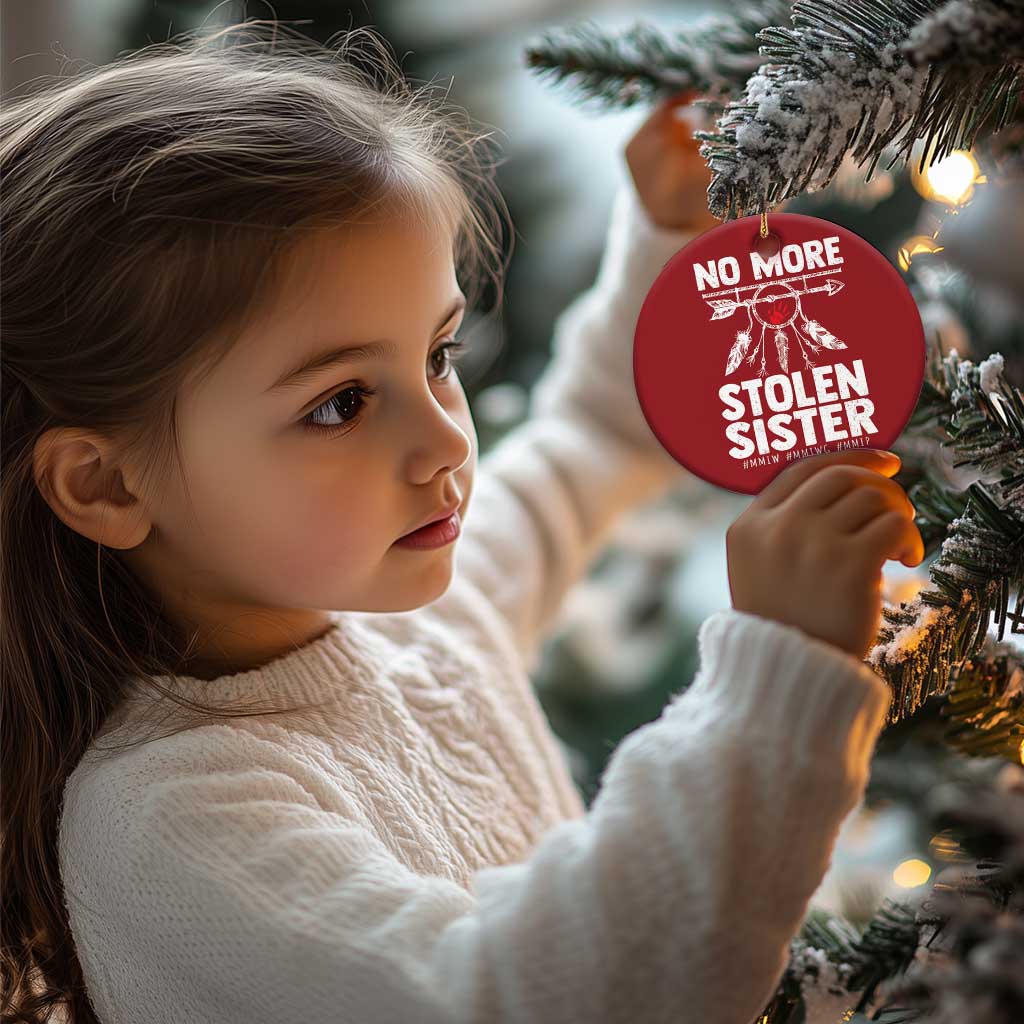 MMIW Christmas Ornament No More Stolen Sisters Indigenous Woman - Wonder Print Shop