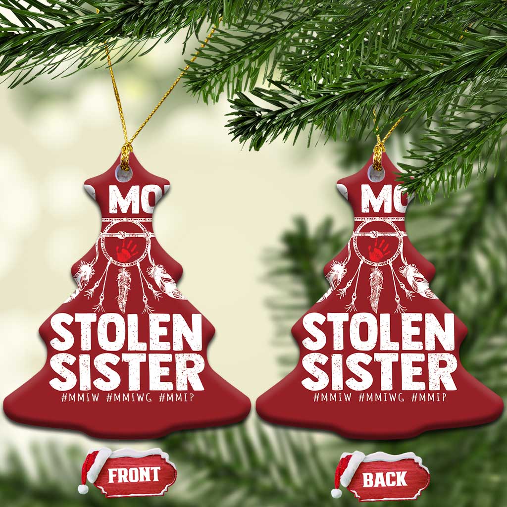 MMIW Christmas Ornament No More Stolen Sisters Indigenous Woman - Wonder Print Shop