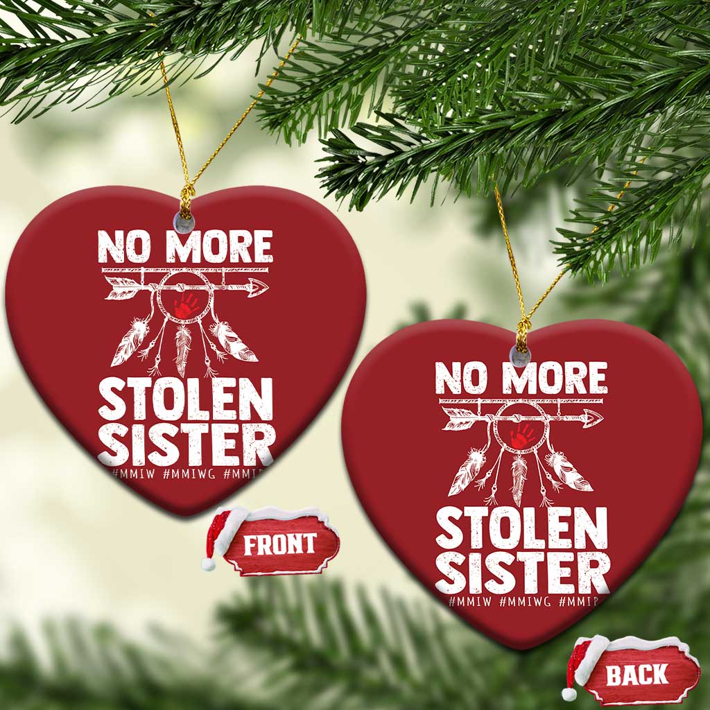 MMIW Christmas Ornament No More Stolen Sisters Indigenous Woman - Wonder Print Shop