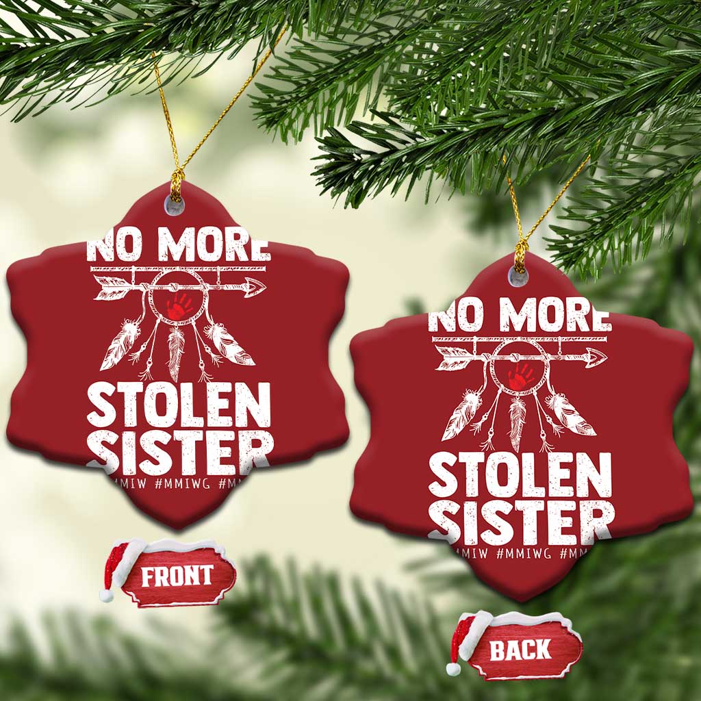 MMIW Christmas Ornament No More Stolen Sisters Indigenous Woman - Wonder Print Shop