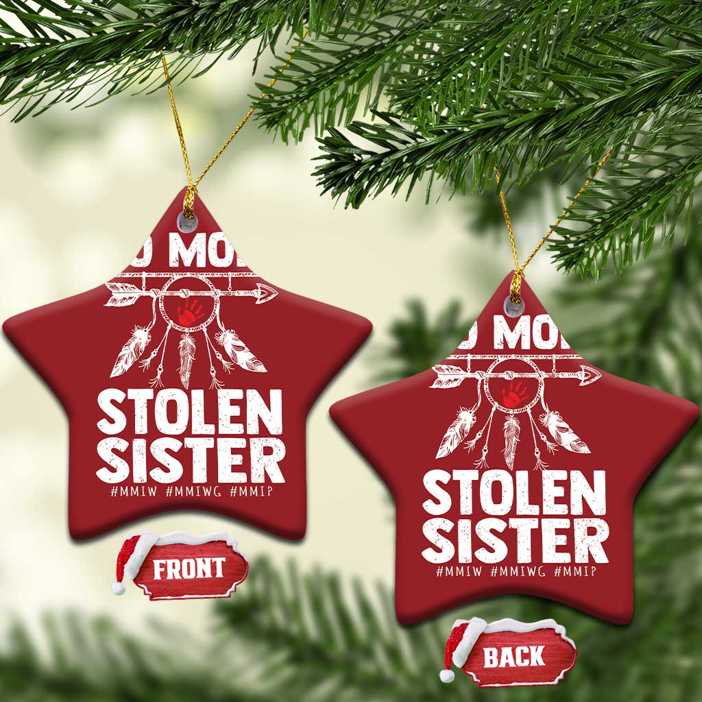 MMIW Christmas Ornament No More Stolen Sisters Indigenous Woman - Wonder Print Shop