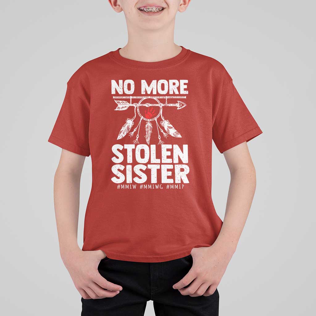 MMIW T Shirt For Kid No More Stolen Sisters Indigenous Woman - Wonder Print Shop
