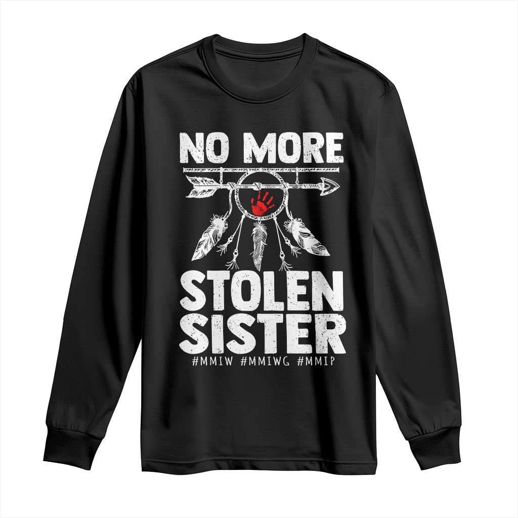 MMIW Long Sleeve Shirt No More Stolen Sisters Indigenous Woman - Wonder Print Shop
