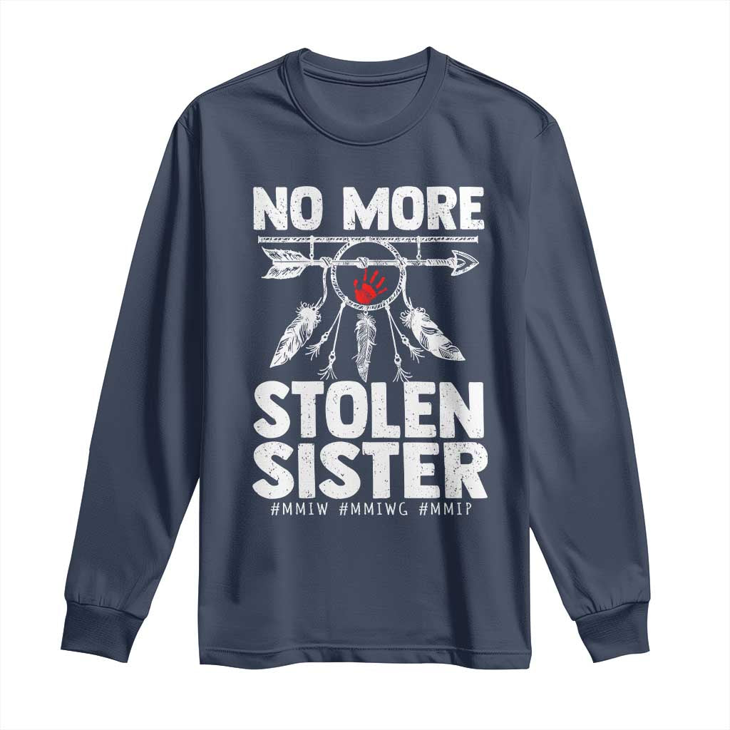 MMIW Long Sleeve Shirt No More Stolen Sisters Indigenous Woman - Wonder Print Shop