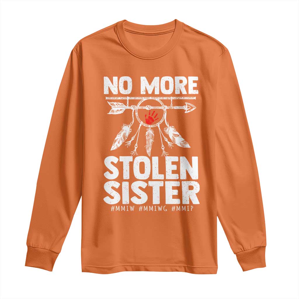MMIW Long Sleeve Shirt No More Stolen Sisters Indigenous Woman - Wonder Print Shop