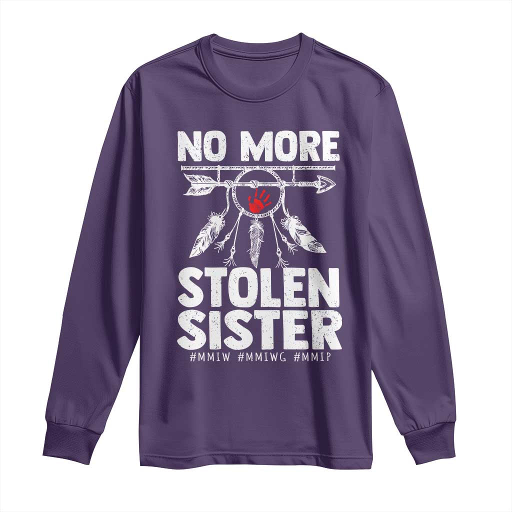 MMIW Long Sleeve Shirt No More Stolen Sisters Indigenous Woman - Wonder Print Shop