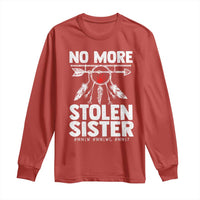 MMIW Long Sleeve Shirt No More Stolen Sisters Indigenous Woman - Wonder Print Shop