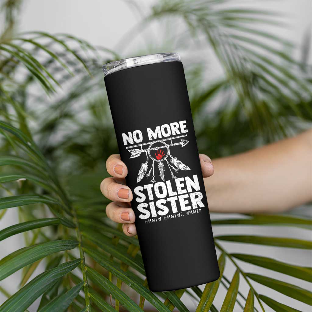 MMIW Skinny Tumbler No More Stolen Sisters Indigenous Woman - Wonder Print Shop