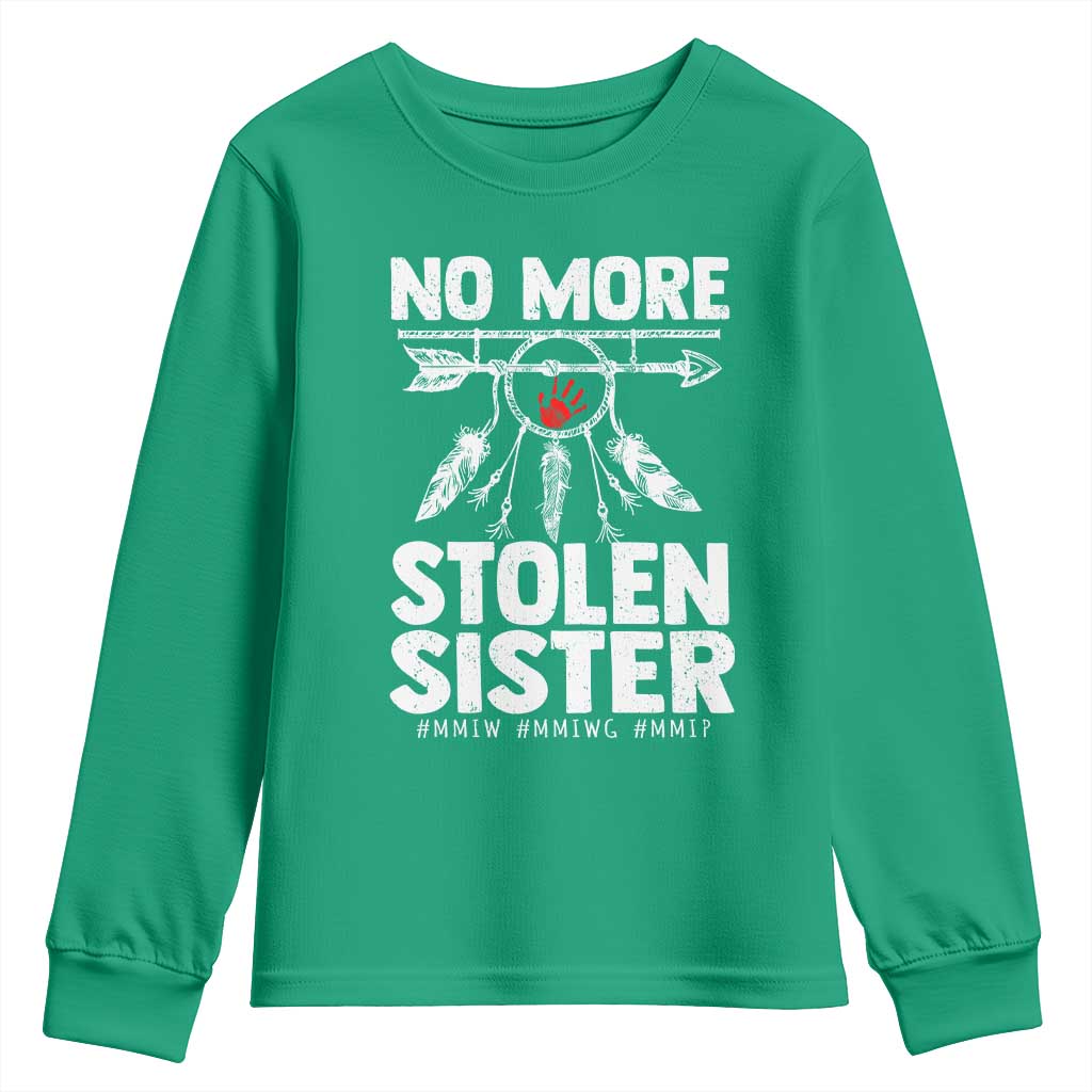 MMIW Youth Sweatshirt No More Stolen Sisters Indigenous Woman - Wonder Print Shop