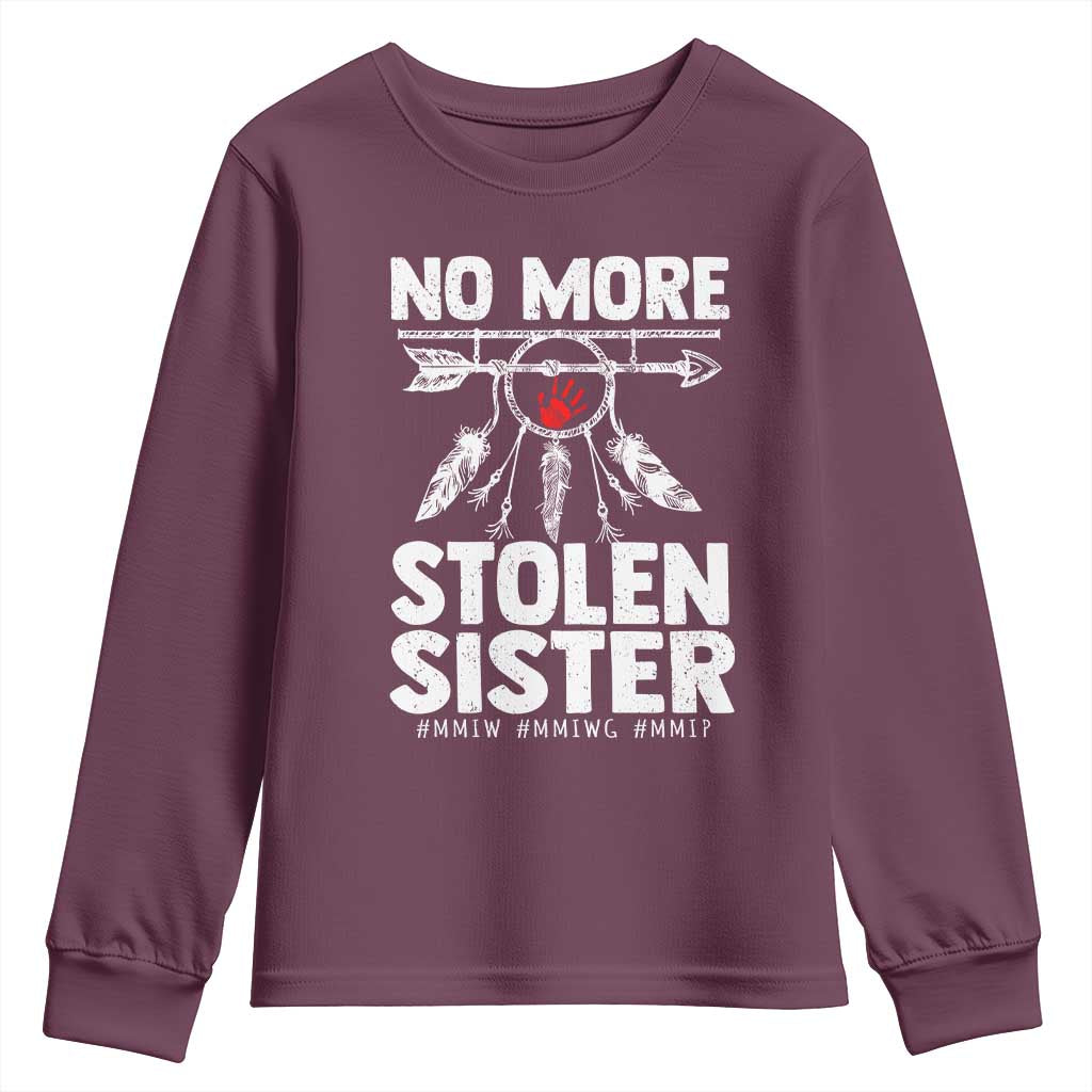 MMIW Youth Sweatshirt No More Stolen Sisters Indigenous Woman - Wonder Print Shop