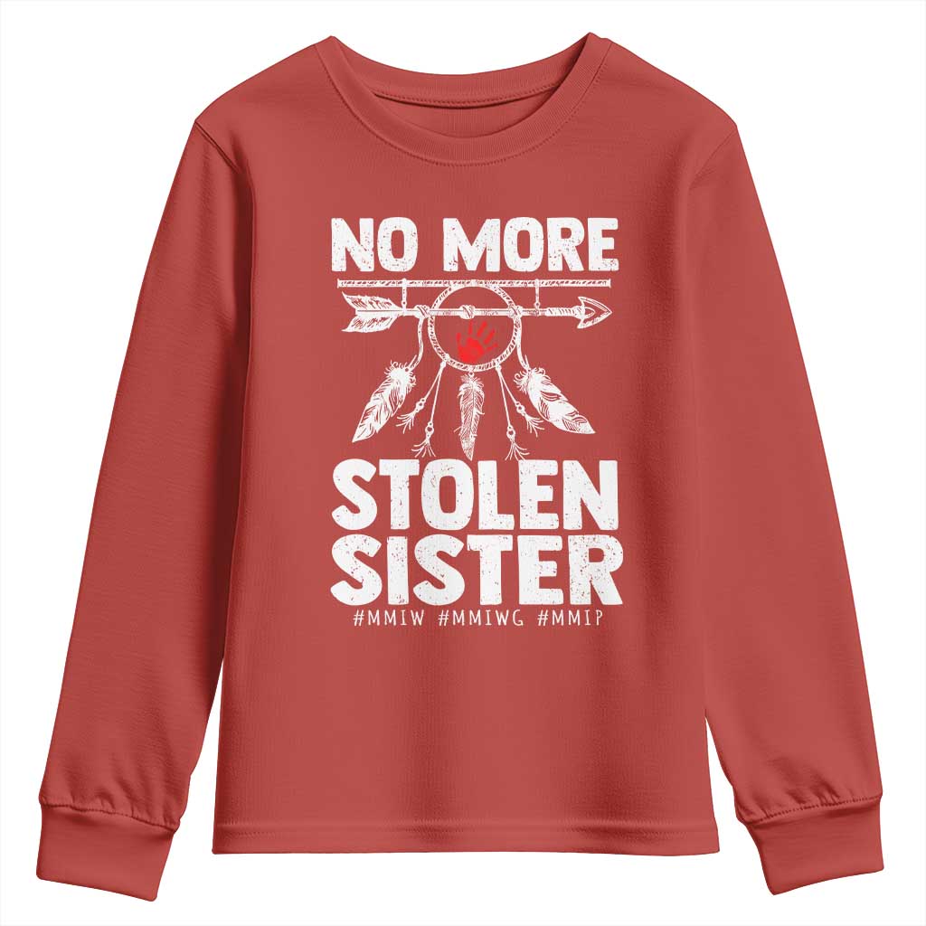 MMIW Youth Sweatshirt No More Stolen Sisters Indigenous Woman - Wonder Print Shop