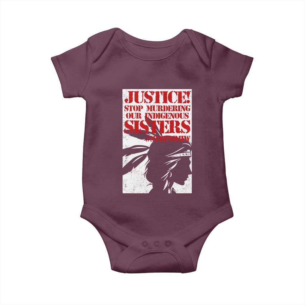 MMIW Awareness Baby Onesie Justice Stop Murdering Our Indigenous Sisters