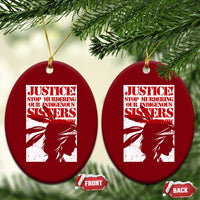 MMIW Awareness Ceramic Ornament Justice Stop Murdering Our Indigenous Sisters