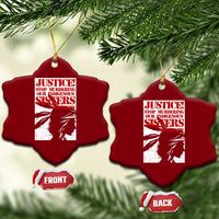 MMIW Awareness Ceramic Ornament Justice Stop Murdering Our Indigenous Sisters