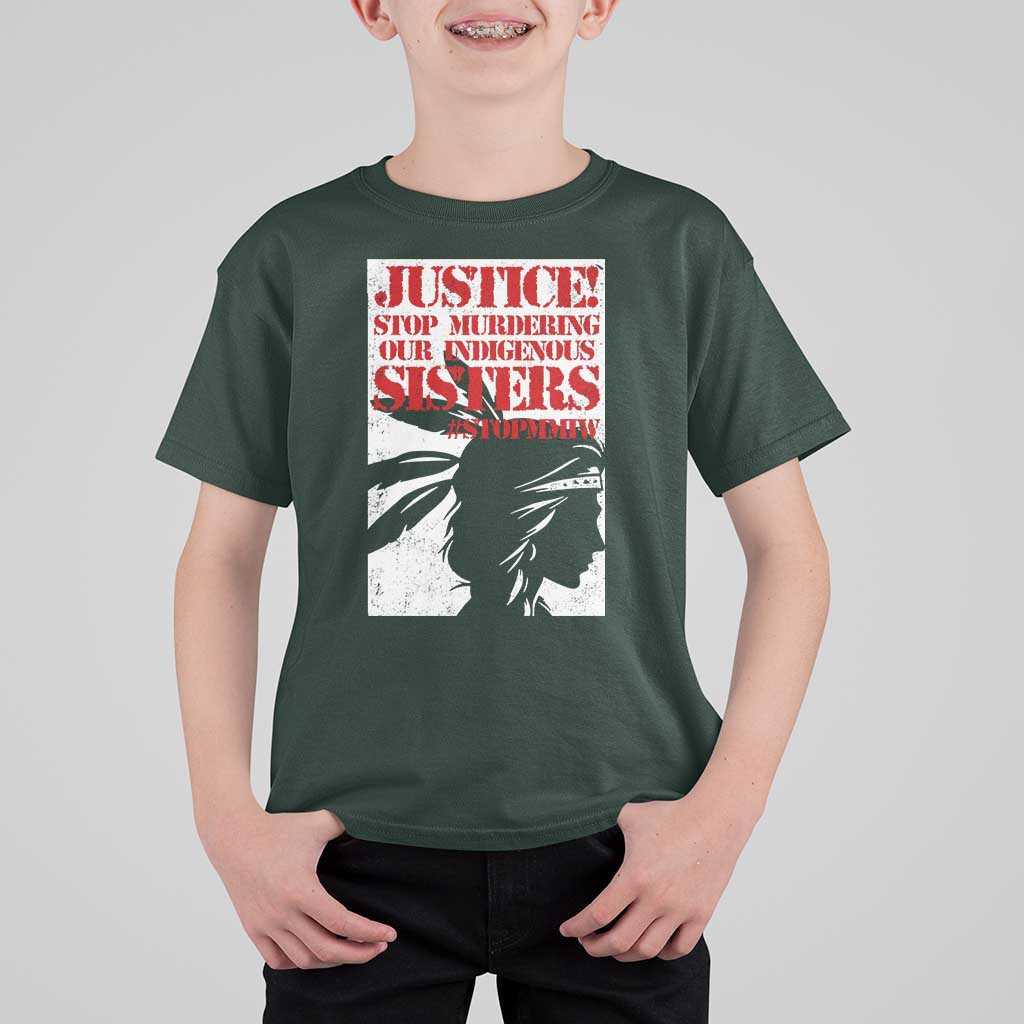 MMIW Awareness T Shirt For Kid Justice Stop Murdering Our Indigenous Sisters
