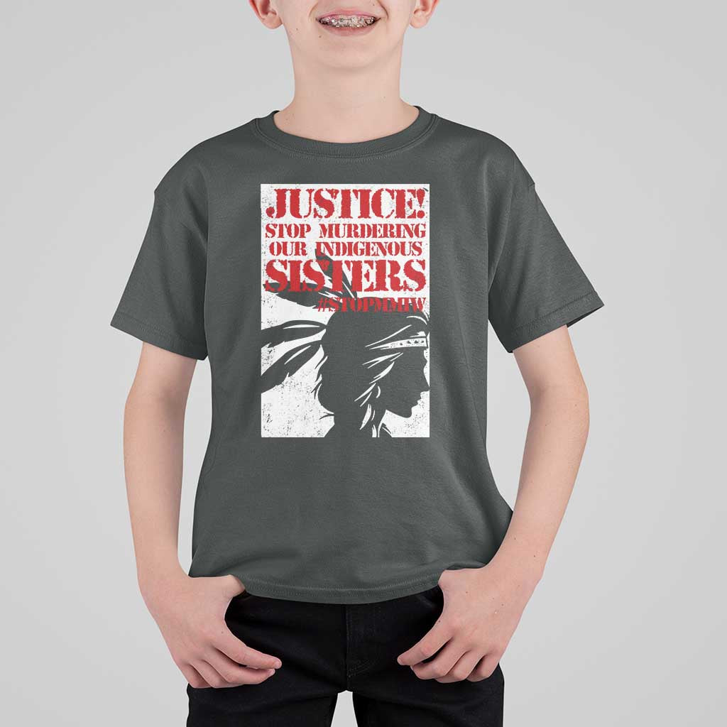 MMIW Awareness T Shirt For Kid Justice Stop Murdering Our Indigenous Sisters