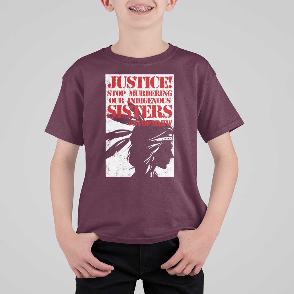 MMIW Awareness T Shirt For Kid Justice Stop Murdering Our Indigenous Sisters
