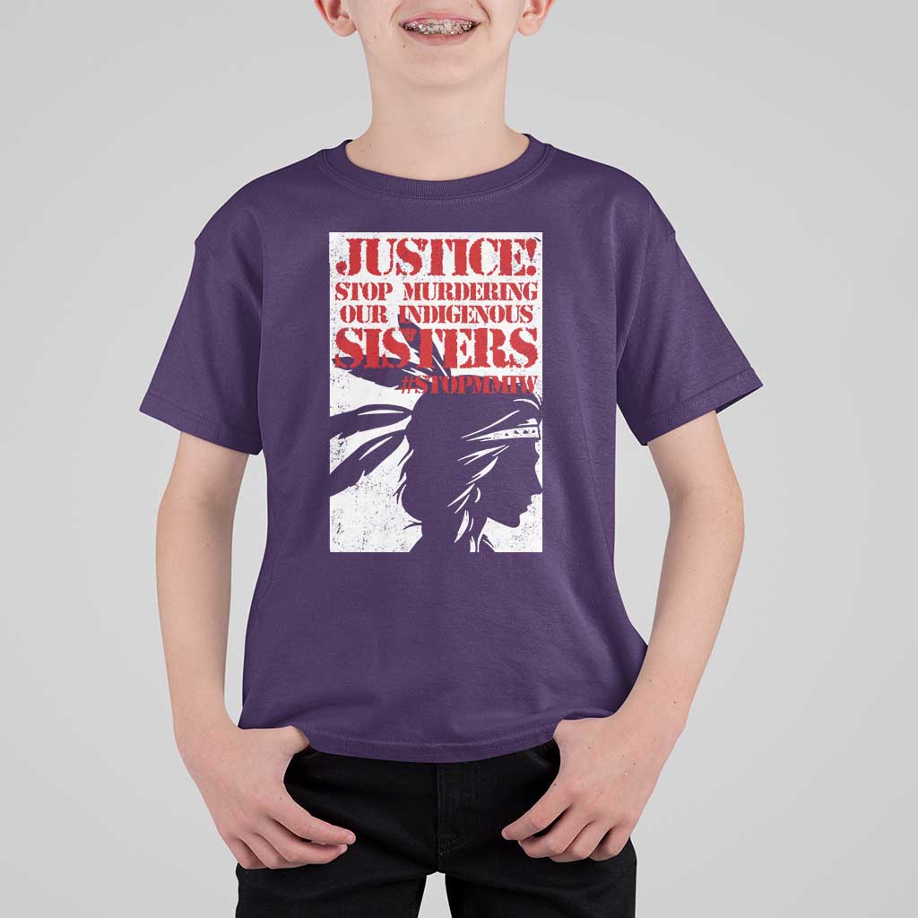 MMIW Awareness T Shirt For Kid Justice Stop Murdering Our Indigenous Sisters