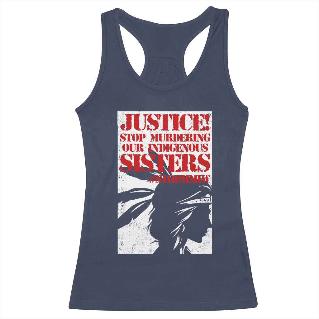 MMIW Awareness Racerback Tank Top Justice Stop Murdering Our Indigenous Sisters
