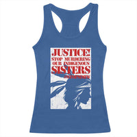 MMIW Awareness Racerback Tank Top Justice Stop Murdering Our Indigenous Sisters