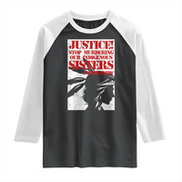 MMIW Awareness Raglan Shirt Justice Stop Murdering Our Indigenous Sisters